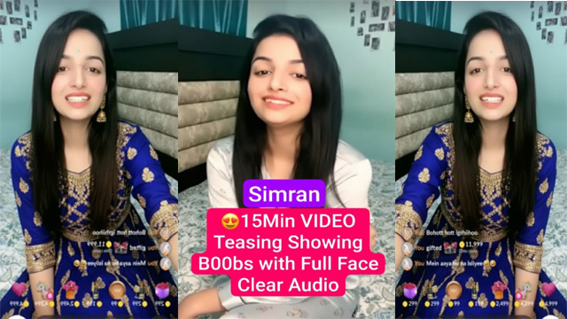Simran Beautiful Instagram Influencer – Premium Live Teasing – Finally Showing Boobs Video